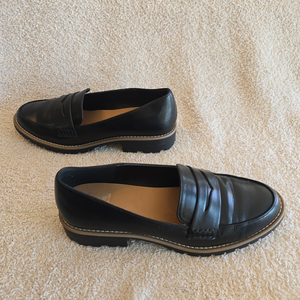 Dolce Vita "Crisp" Penny Loafers Shoes Black Women's Size 9